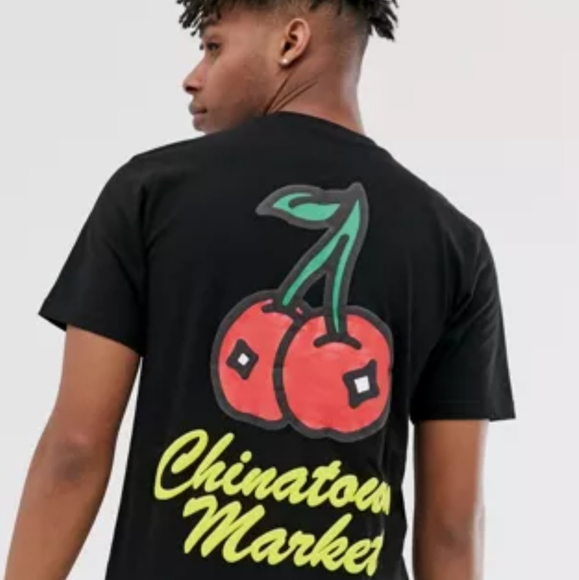 Chinatown Market Cherry T-Shirt | Black | Short Sleeve | Men's Large | Logo - Picture 3 of 5
